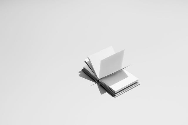 open book on a blank background. 